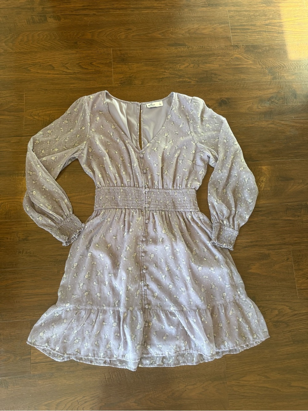 Hollister Lilac Floral V-Neck Maxi Dress